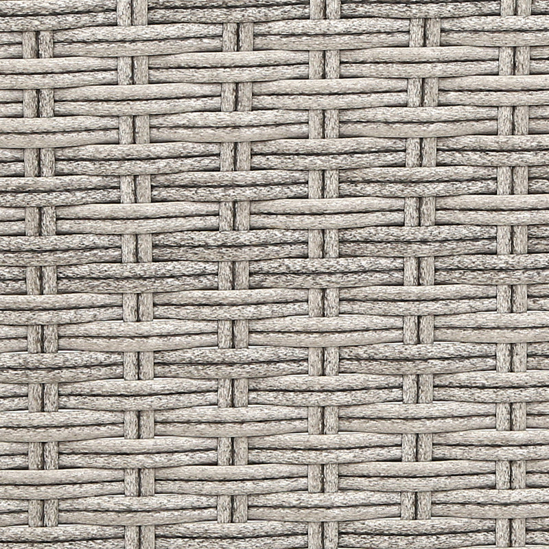 5PC Recliner Chairs Table Sun lounge Wicker Outdoor Furniture Adjustable Grey-5