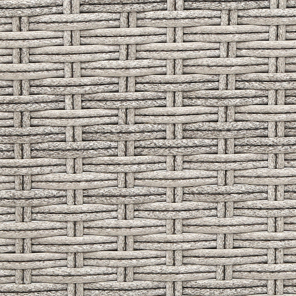 3PC Recliner Chairs Table Sun lounge Outdoor Furniture Wicker Adjustable Grey-5