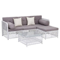 4 Seater Outdoor Sofa Set 5PCS Table Chair Set Garden Patio Furniture