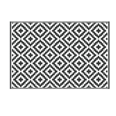 Outdoor Rugs 120x180cm Large Carpet Reversible Area Mat PP Dual-Sided Patio Rug Cross