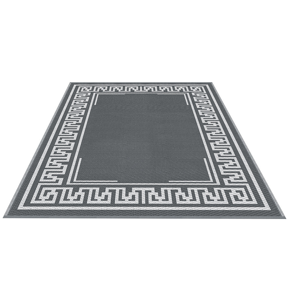 Outdoor Rugs 152x244cm Large Carpet Reversible Area Mat PP Dual-Sided Patio Rug Greek Key-2