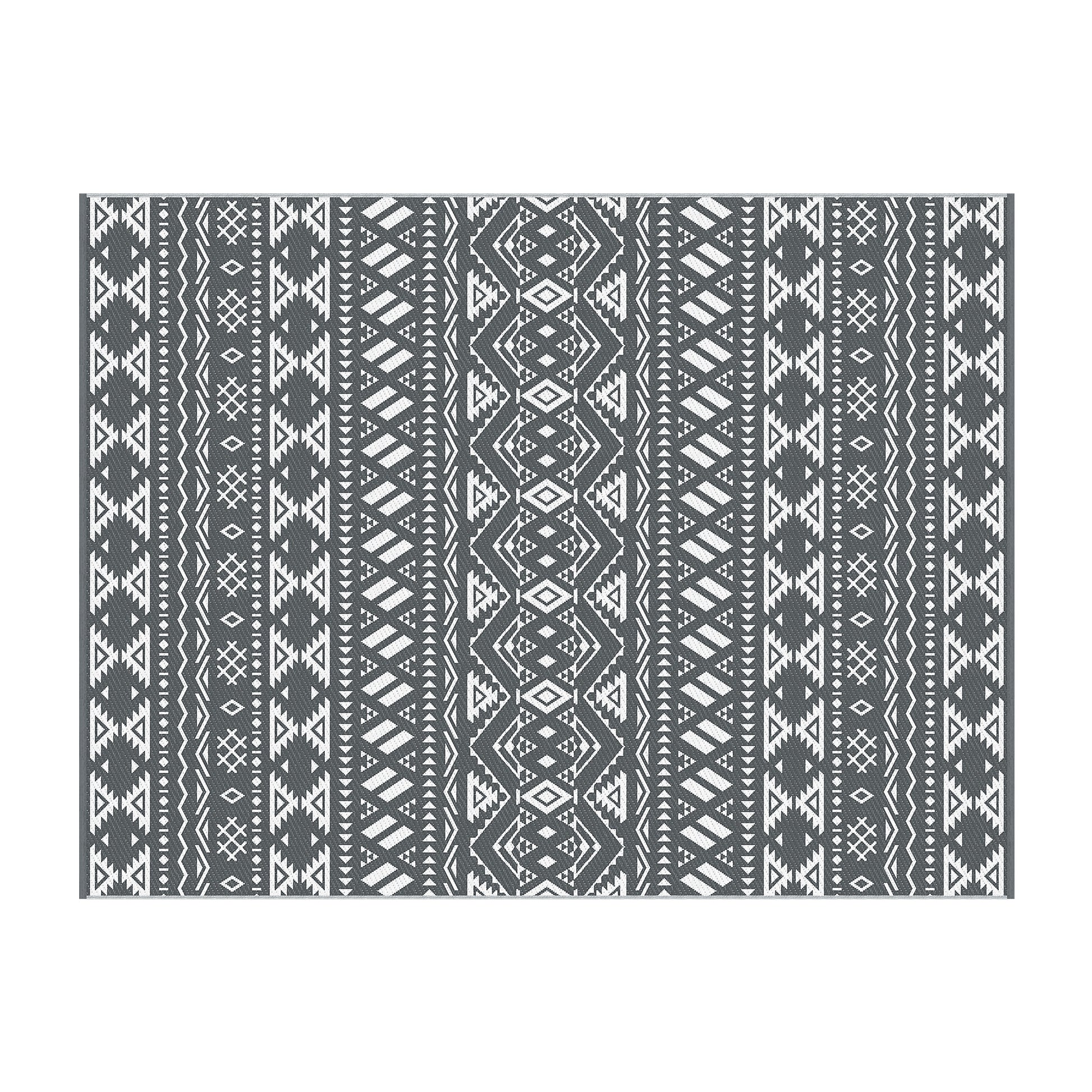Outdoor Rugs 274x366cm Large Carpet Reversible Area Mat PP Dual-Sided Patio Rug Bohemian-3
