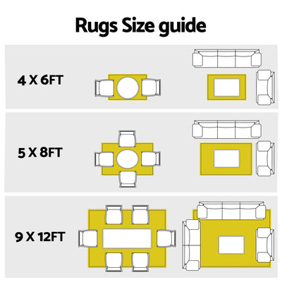 Outdoor Rugs 274x366cm Large Carpet Reversible Area Mat PP Dual-Sided Patio Rug Bohemian