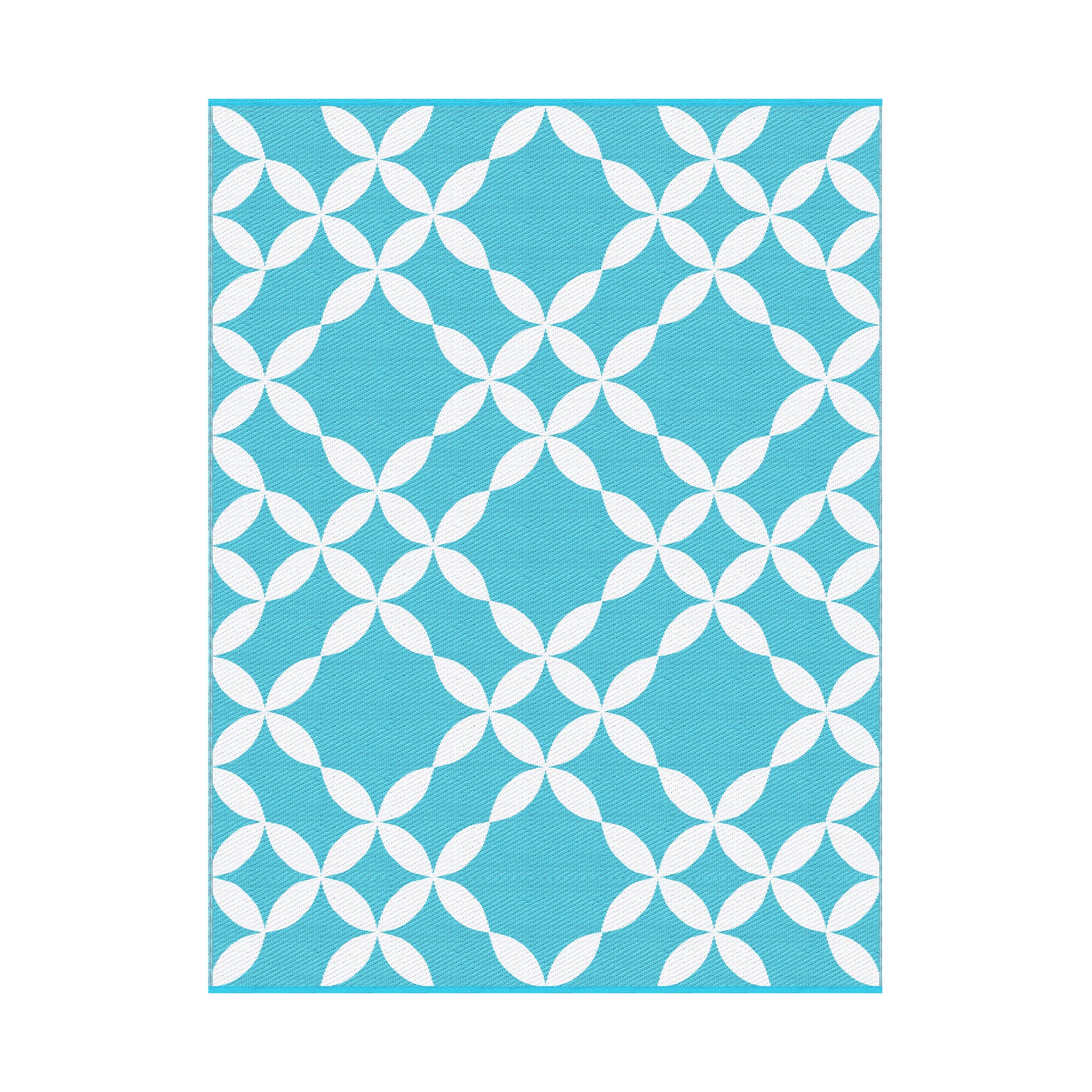 Outdoor Rugs 274x366cm Large Carpet Reversible Area Mat PP Dual-Sided Patio Rug Light Blue-9