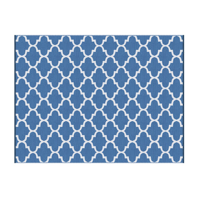 Outdoor Rugs 274x366cm Large Carpet Reversible Area Mat PP Dual-Sided Patio Rug Blue
