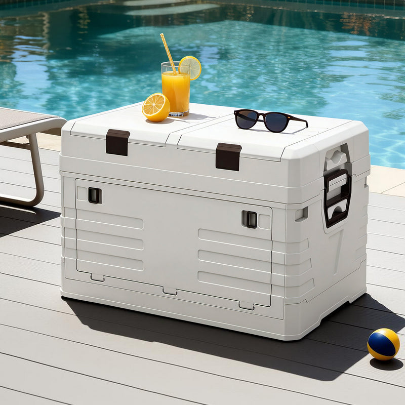 60L Outdoor Storage Box Foldable Camping Collapsible Bins Organizer-1