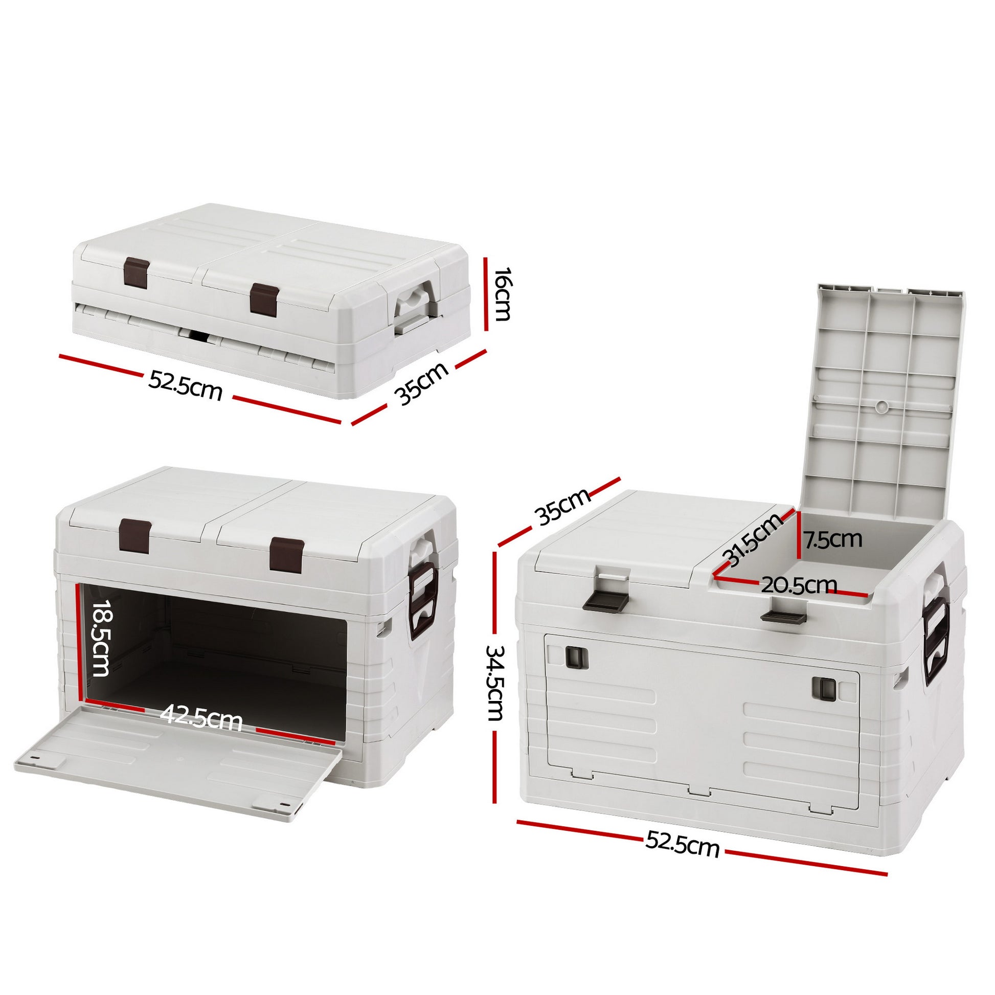 60L Outdoor Storage Box Foldable Camping Collapsible Bins Organizer-2