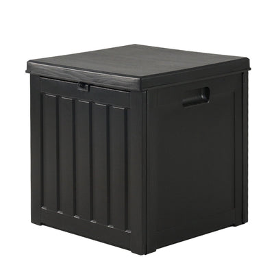 Outdoor Storage Box 80L Container Lockable Garden Toy Tool Shed Black