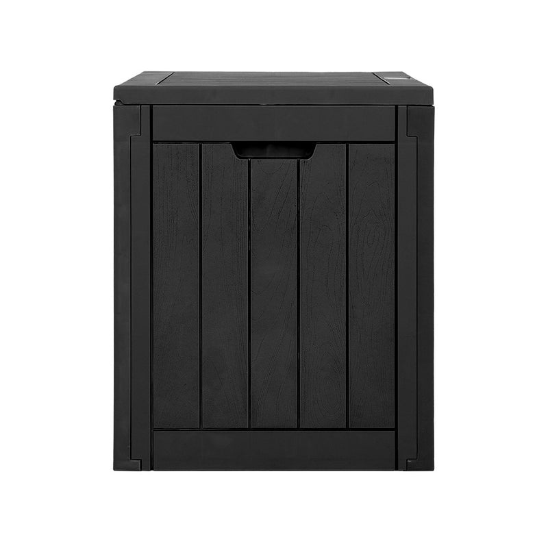Outdoor Storage Box 118L Container Lockable Indoor Garden Toy Tool Shed Black-3