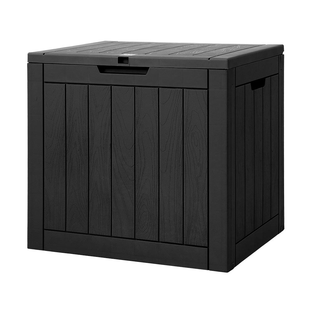 Outdoor Storage Box 118L Container Lockable Indoor Garden Toy Tool Shed Black-7