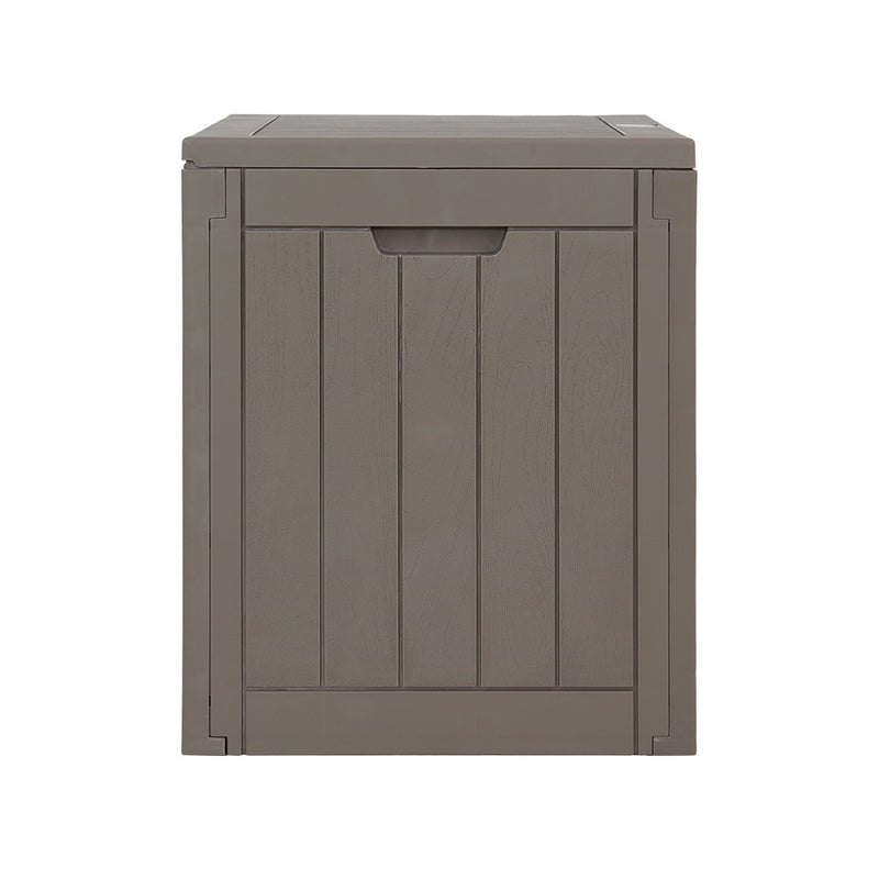 Outdoor Storage Box 118L Container Lockable Indoor Garden Toy Tool Shed Grey-3