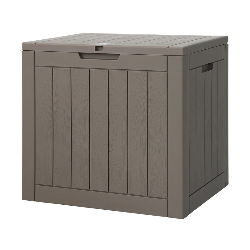 Outdoor Storage Box 118L Container Lockable Indoor Garden Toy Tool Shed Grey-7