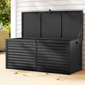 Outdoor Storage Box 490L Container Lockable Garden Bench Shed Tools Toy All Black