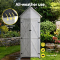 Outdoor Storage Cabinet Cupboard Lockable Tool Organiser Shed Adjustable Grey