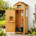 Outdoor Storage Cabinet Cupboard Folding Table Tool Organiser Shed Adjustable