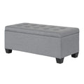 Large Fabric Storage Ottoman - Grey