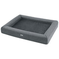 90CM Calming Egg Crate Foam Pet Bed with Washable Cover - Grey