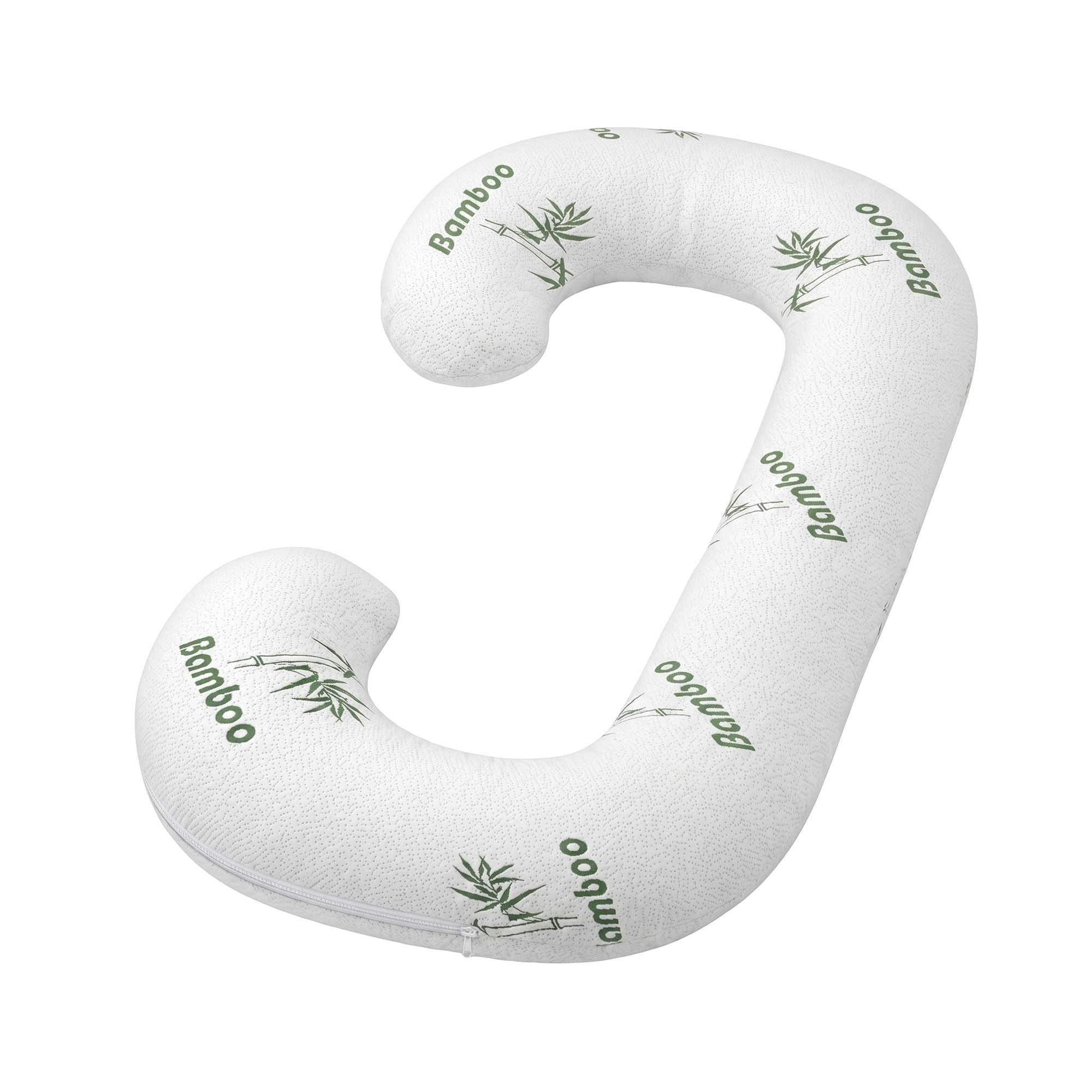 Pregnancy Pillow for Side Sleepers C-Shaped Body Pillow with Bamboo Fiber Cover, Maternity Pillow for Full Body Support, Belly and Waist Comfort