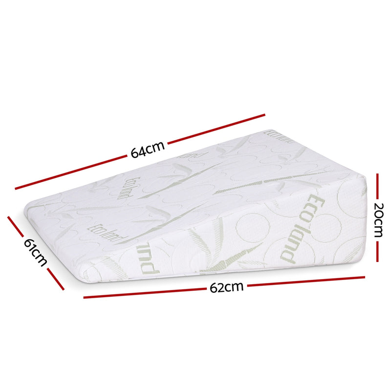 Wedge Pillow Gel Memory Foam Ergonomic Support Bamboo Cover-3