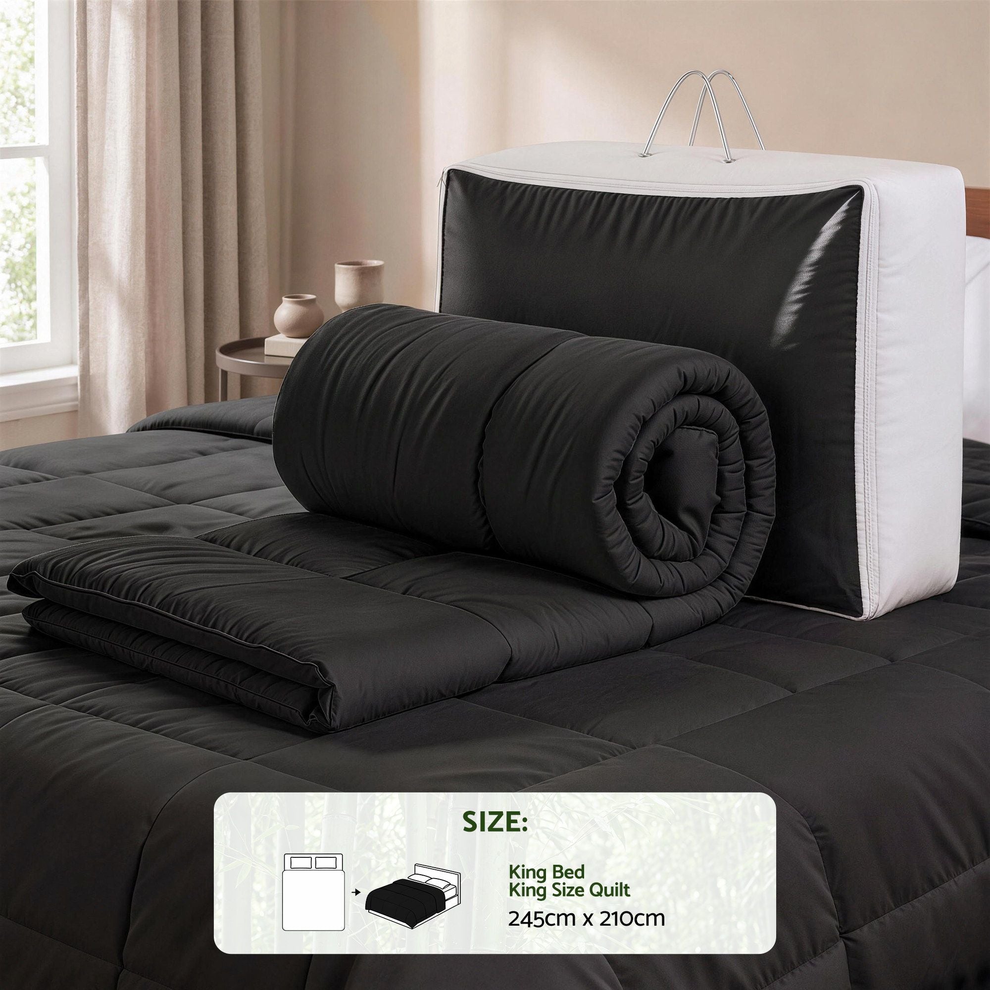 200GSM Bamboo Microfibre King Quilt Lightweight All Season Doona Duvet