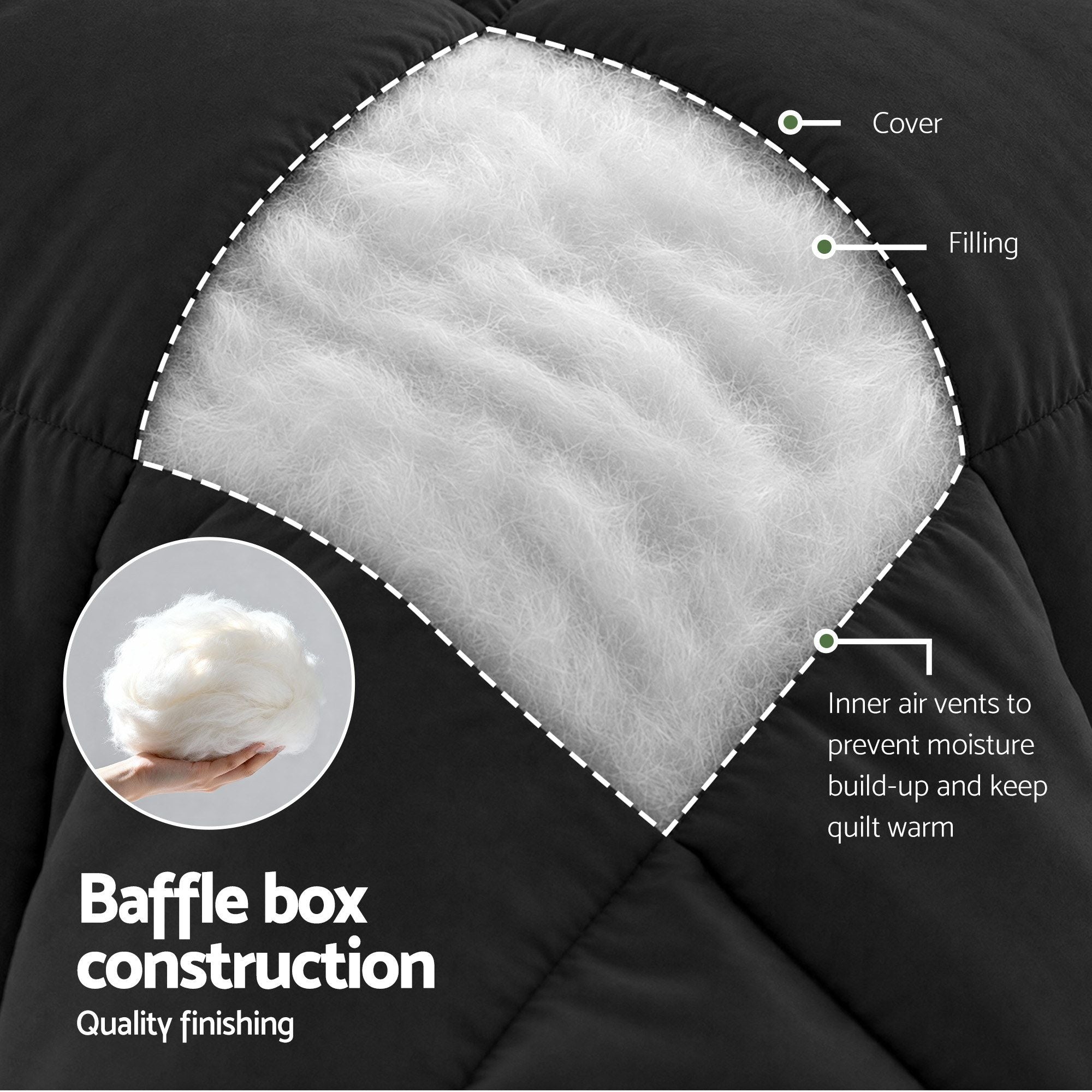 200GSM Bamboo Microfibre King Quilt Lightweight All Season Doona Duvet