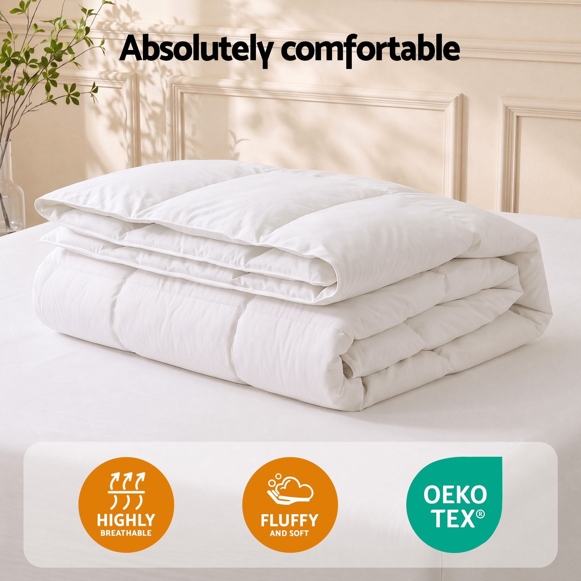 King Quilt, 200GSM Summer Duck Down Feather Doona Insert