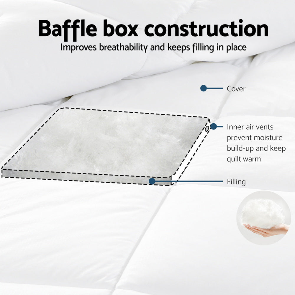 800GSM Goose Down Feather Quilt Winter Blanket Duvet Comforter Double