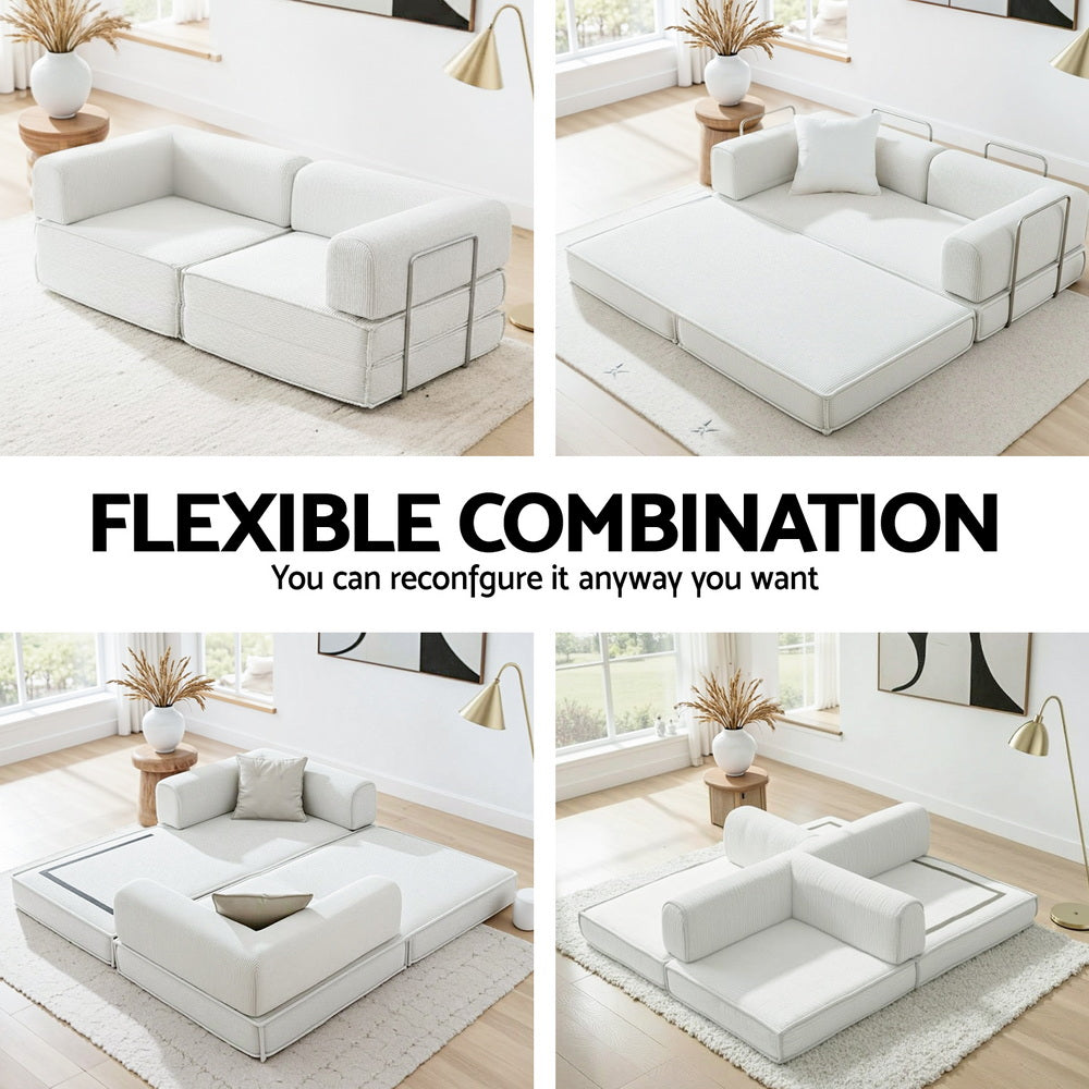 Convertible Folding Sofa Bed Beign