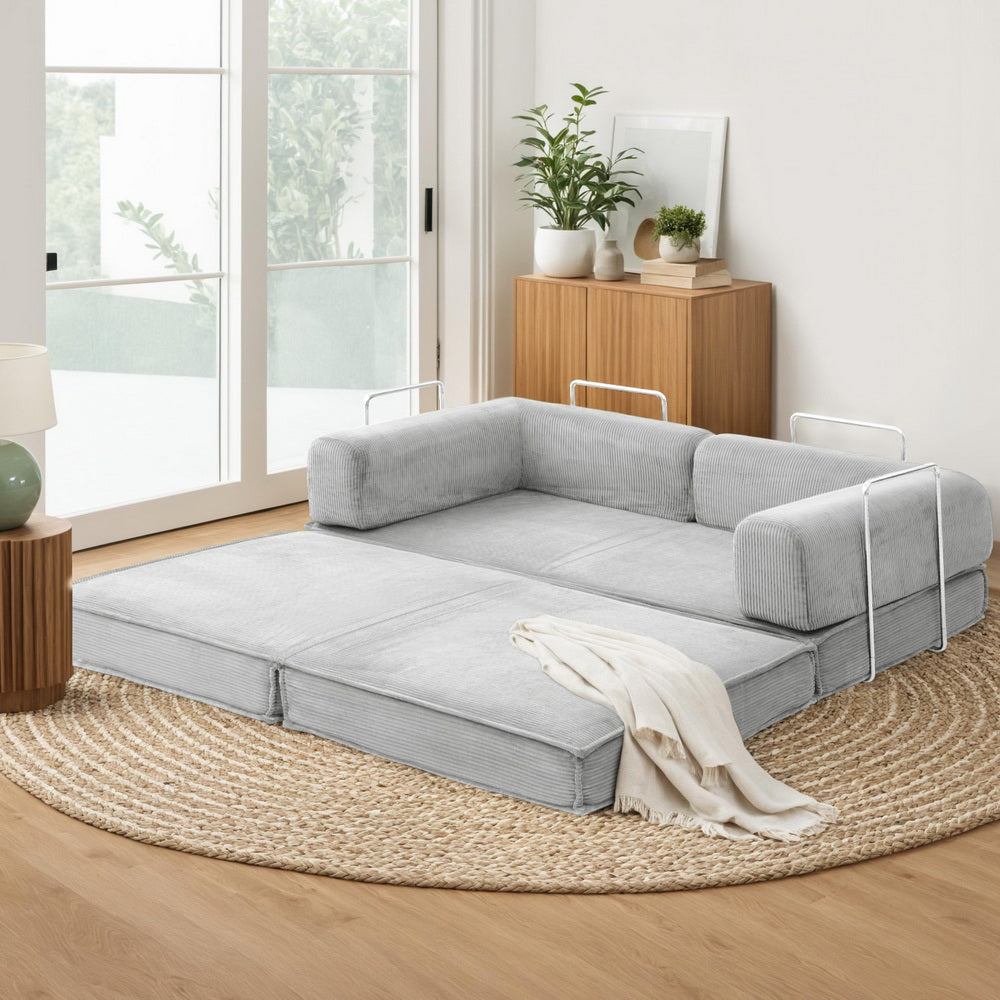 Convertible Folding Sofa Bed Grey