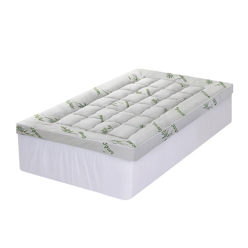 Mattress Topper 11cm Pillowtop toppers Bamboo Single-2