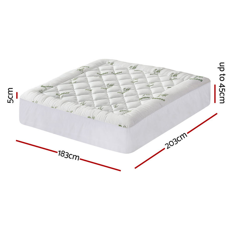 Mattress Topper 5cm Pillowtop toppers Bamboo King-3