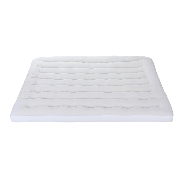 5cm Mattress Topper Pillowtop toppers Double-Sided Queen in white with quilted surface, shown against white background
