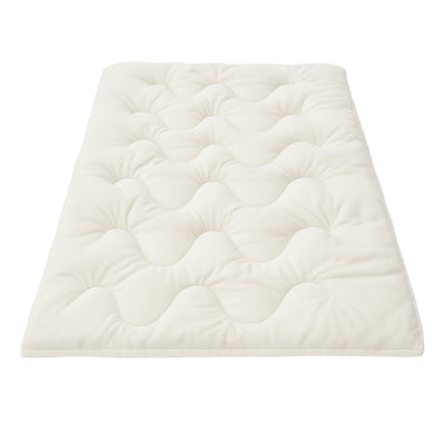 5cm Mattress Topper Pillowtop toppers Double-Sided Single in white with quilted pattern, shown on white background
