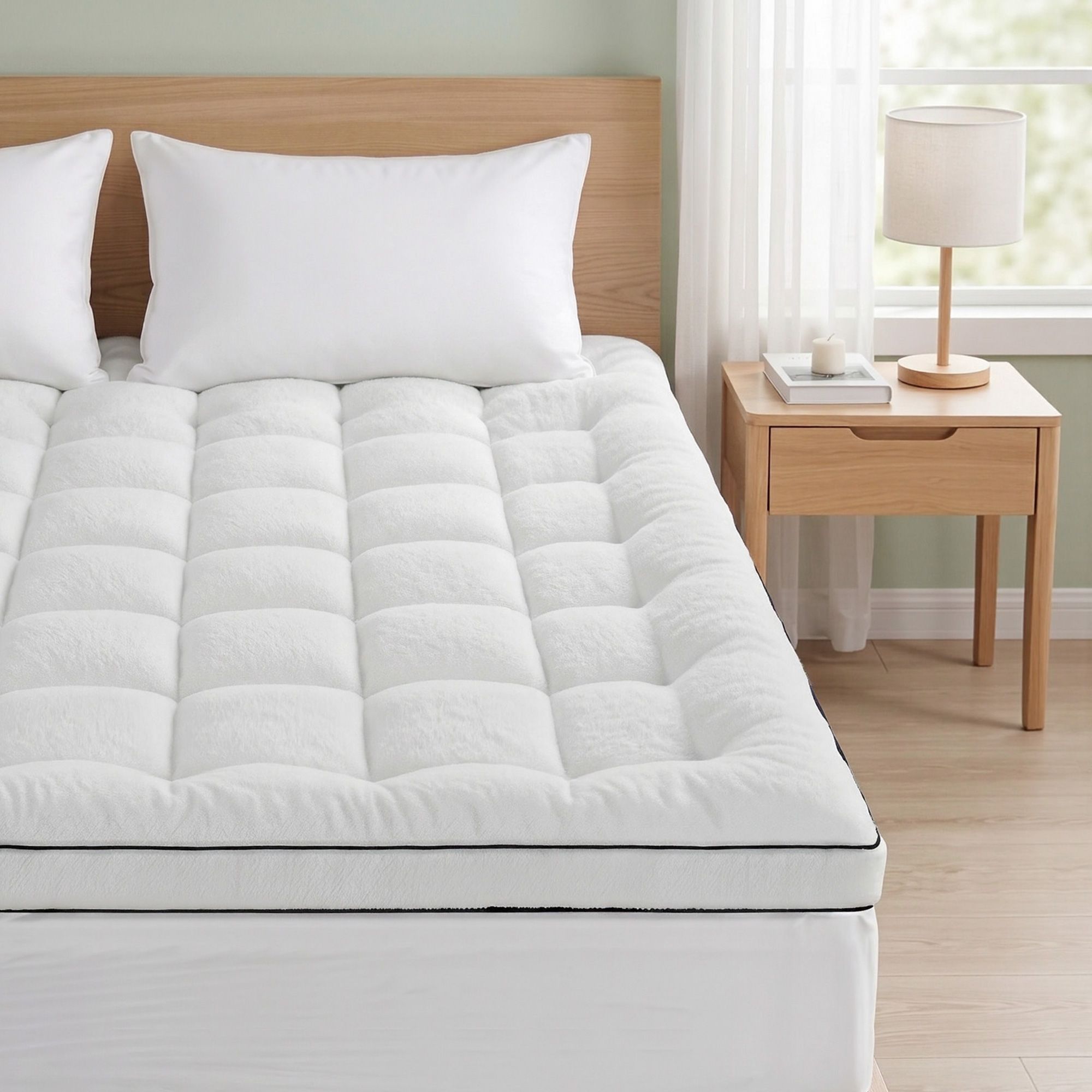 King Mattress Topper 5cm Coral Fleece