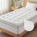 King Single 5cm Mattress Topper with Coral Fleece Cover - White