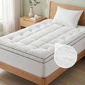 Single 5cm Mattress Topper with Coral Fleece Cover - White