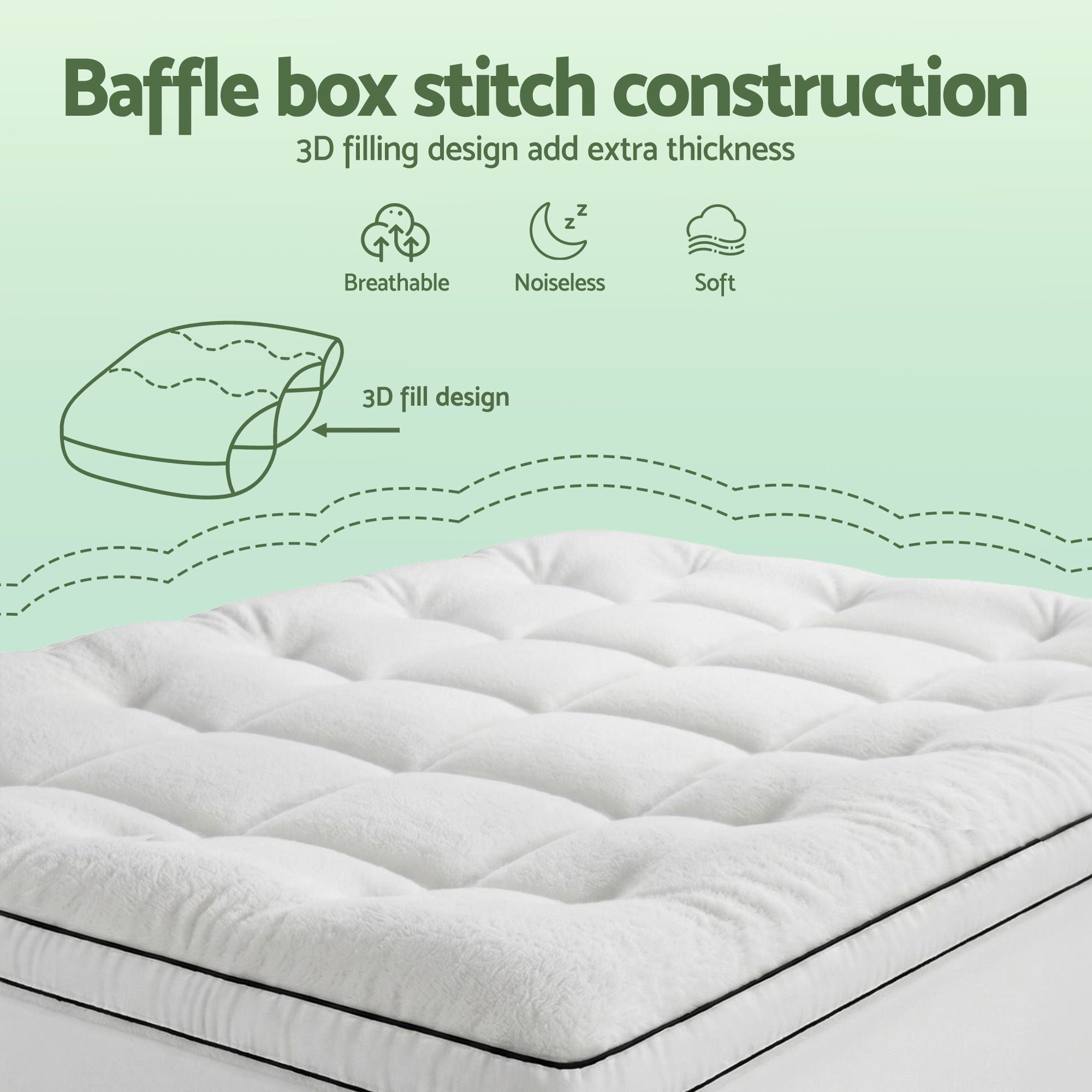 Single 5cm Mattress Topper with Coral Fleece Cover - White