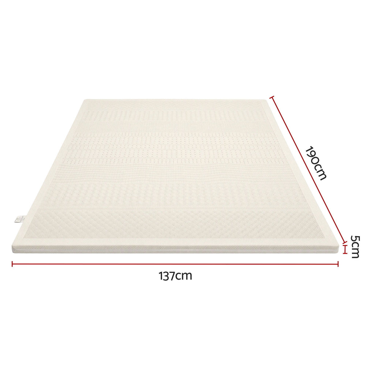 Double 5cm 7-Zone Natural Latex Mattress Topper Breathable