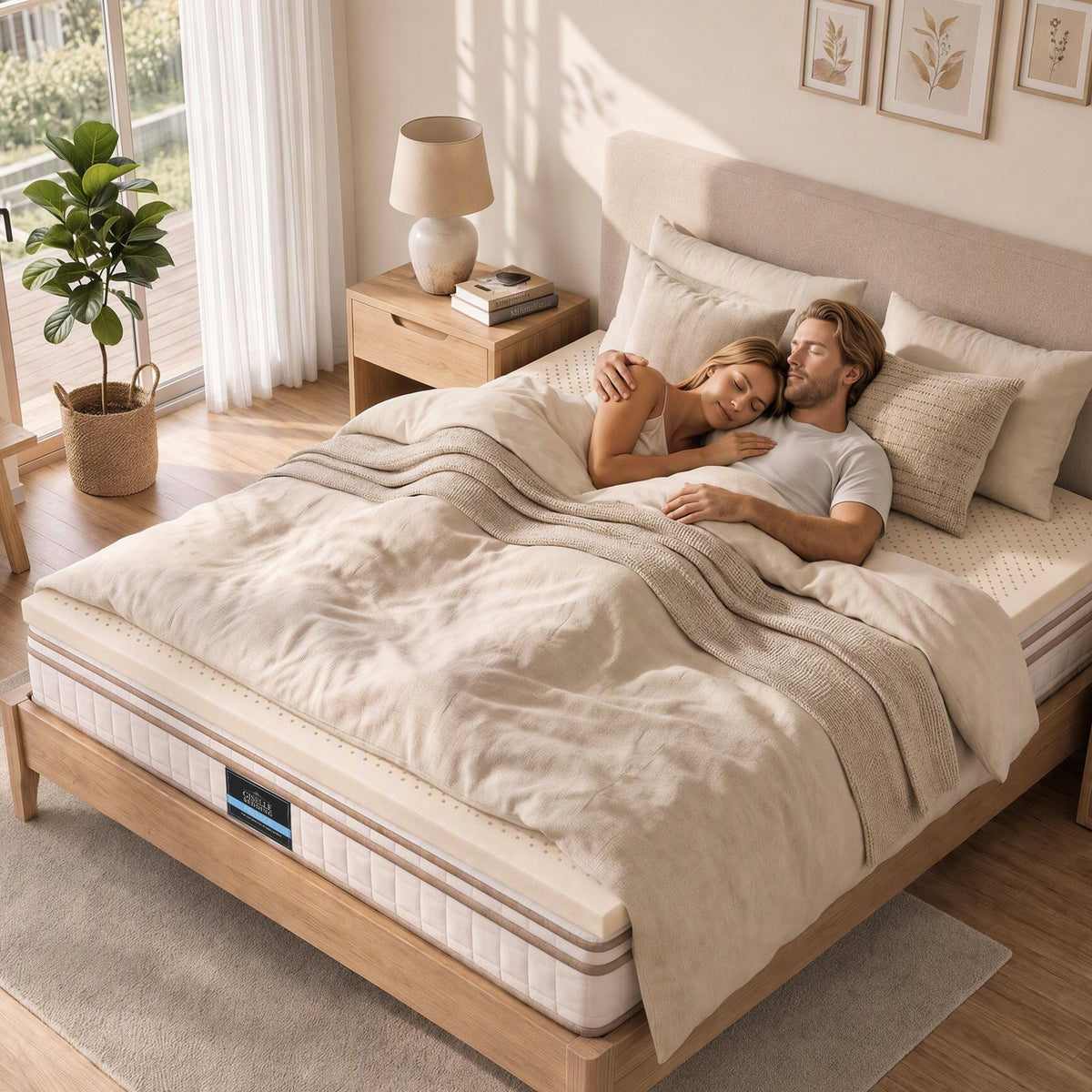 King 5cm 7-Zone Natural Latex Mattress Topper with Breathable Core