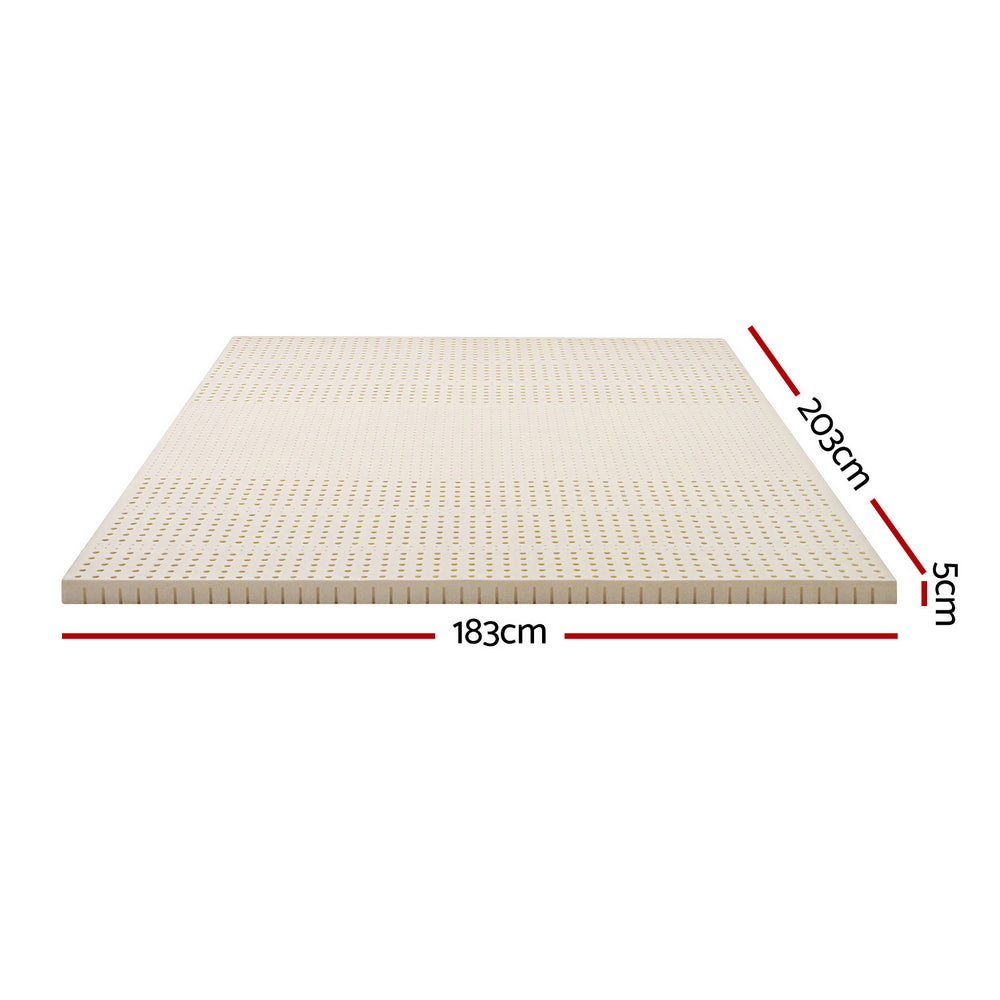 Bedding Latex Mattress Topper 5cm King