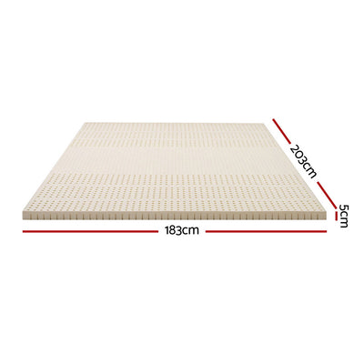 Bedding Latex Mattress Topper 5cm King
