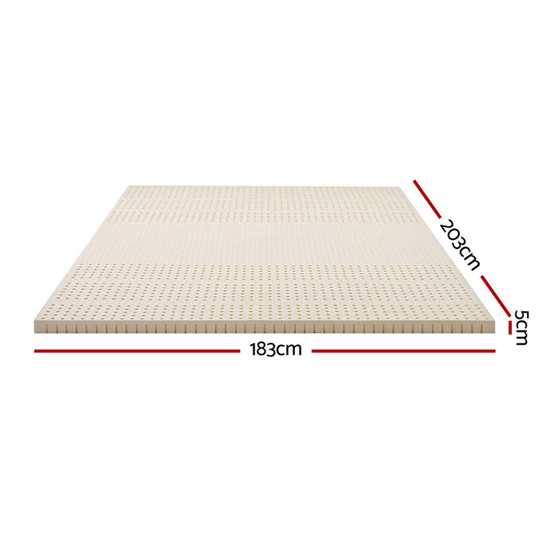 Bedding Latex Mattress Topper 5cm King-2