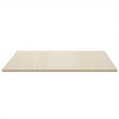 Latex Mattress Topper 5cm King Single in natural latex with ventilation holes, shown on white background