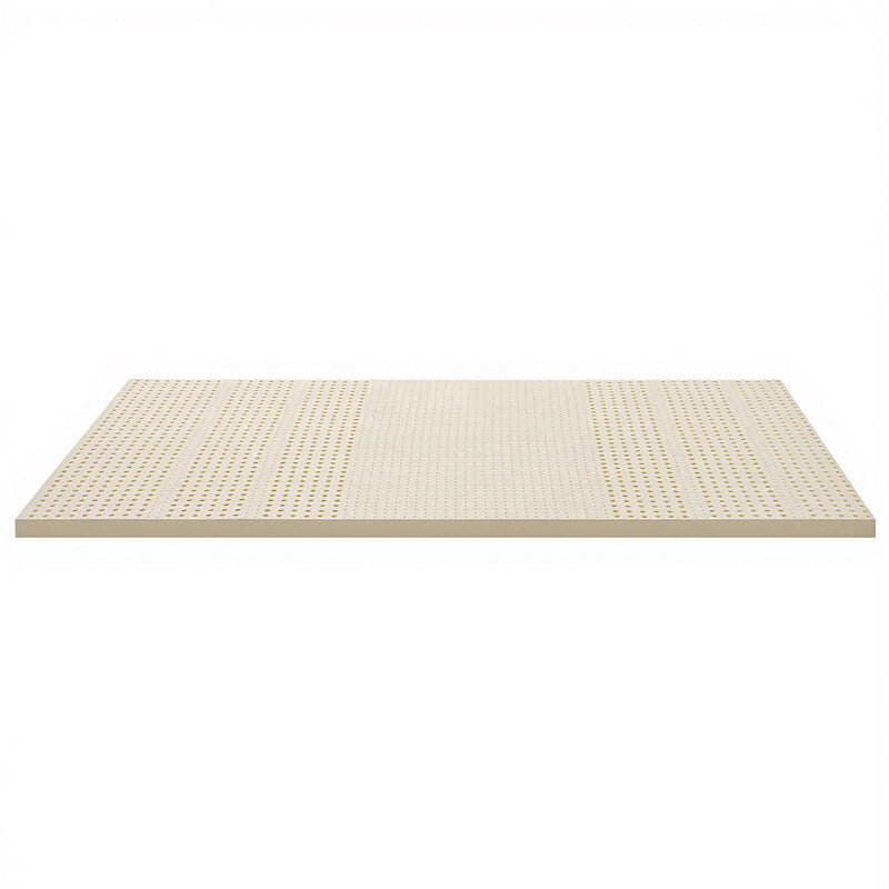 Latex Mattress Topper 5cm King Single in natural latex with ventilation holes, shown on white background