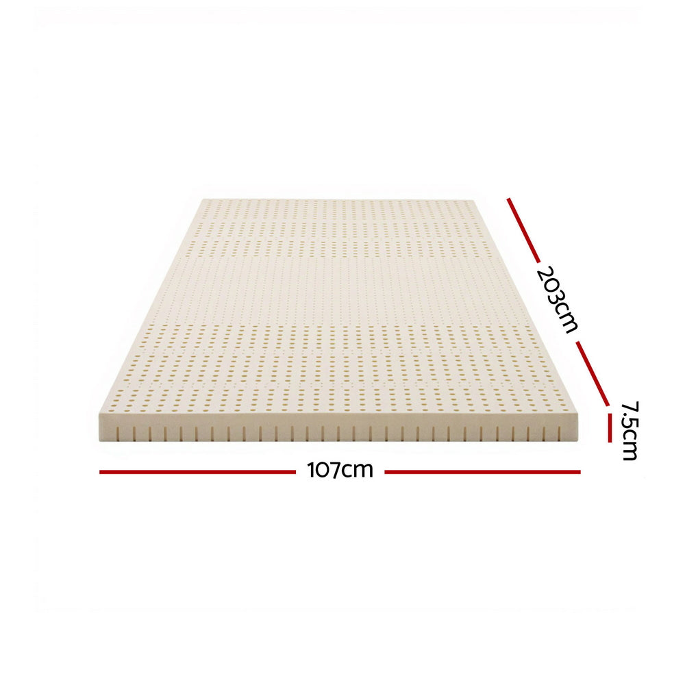 Latex Mattress Topper 7.5cm King Single
