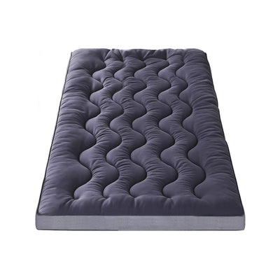 5cm Mattress Topper Pillowtop toppers Bamboo Charcoal King Single with 3D wave quilted design and breathable bamboo cover