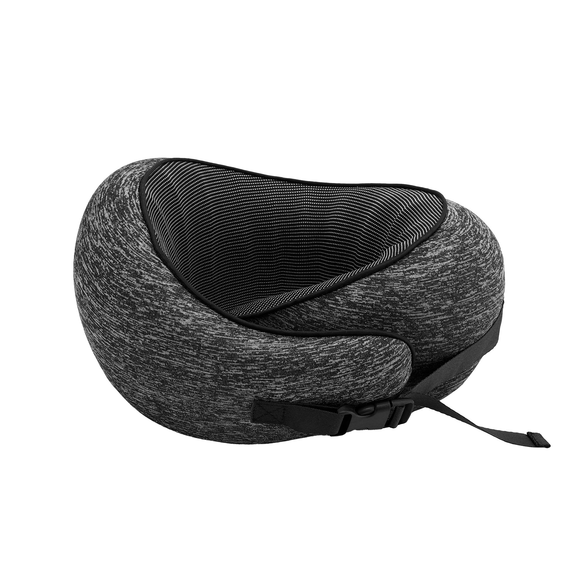 Memory Foam Travel Pillow with Storage Bag - Dark Grey
