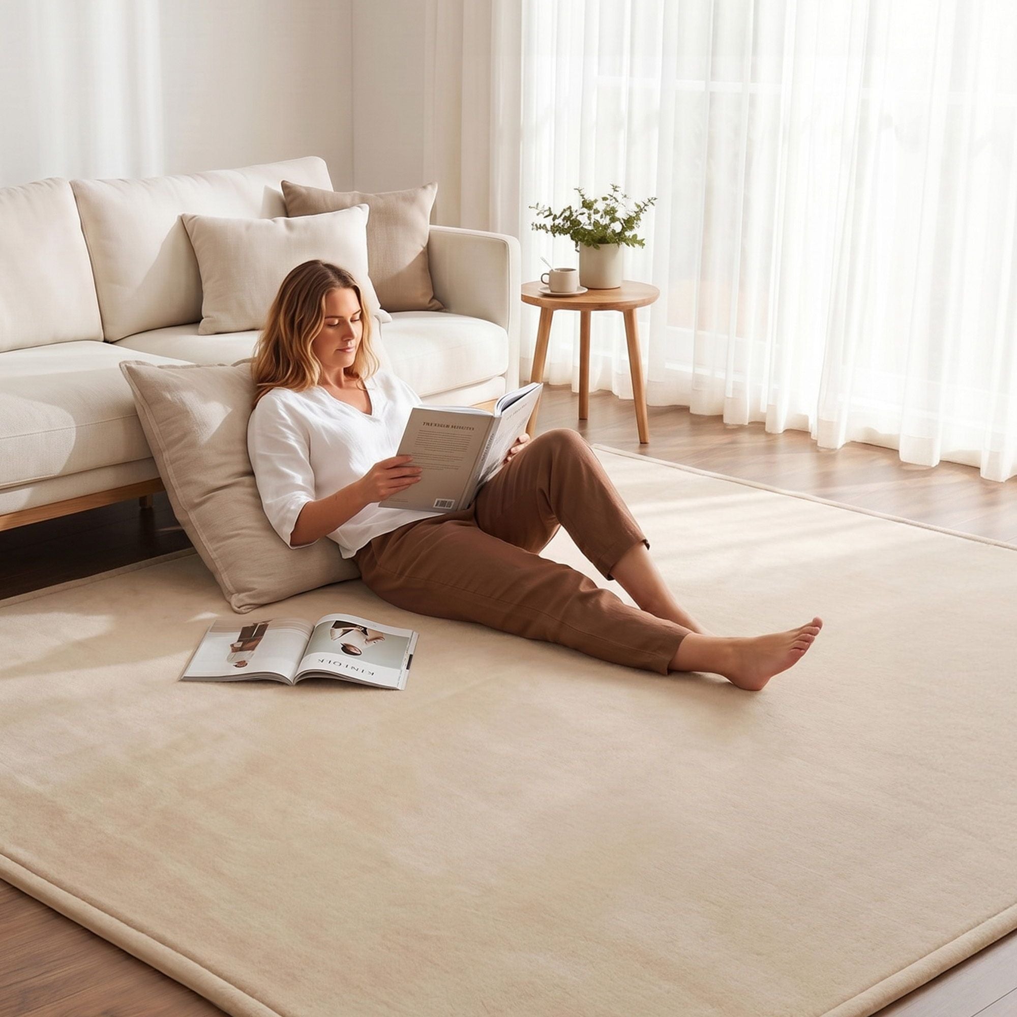 Tatami Mat Floor Mattress 3cm Thick Futon Mattresses Mellow Mat Rugs Living Room Beige