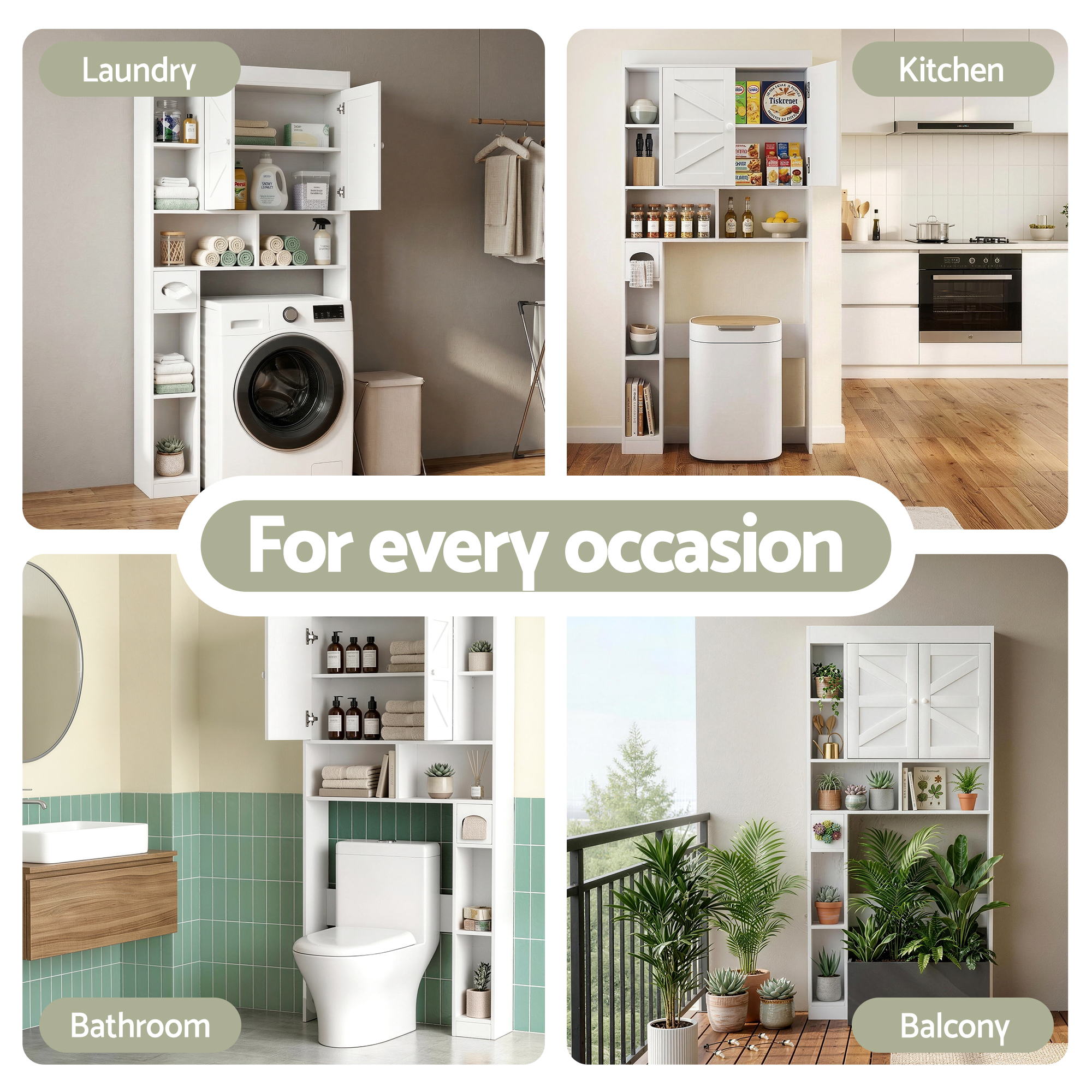 Bathroom Storage Cabinet Over The Toilet Organiser Laundry Shelf Holder