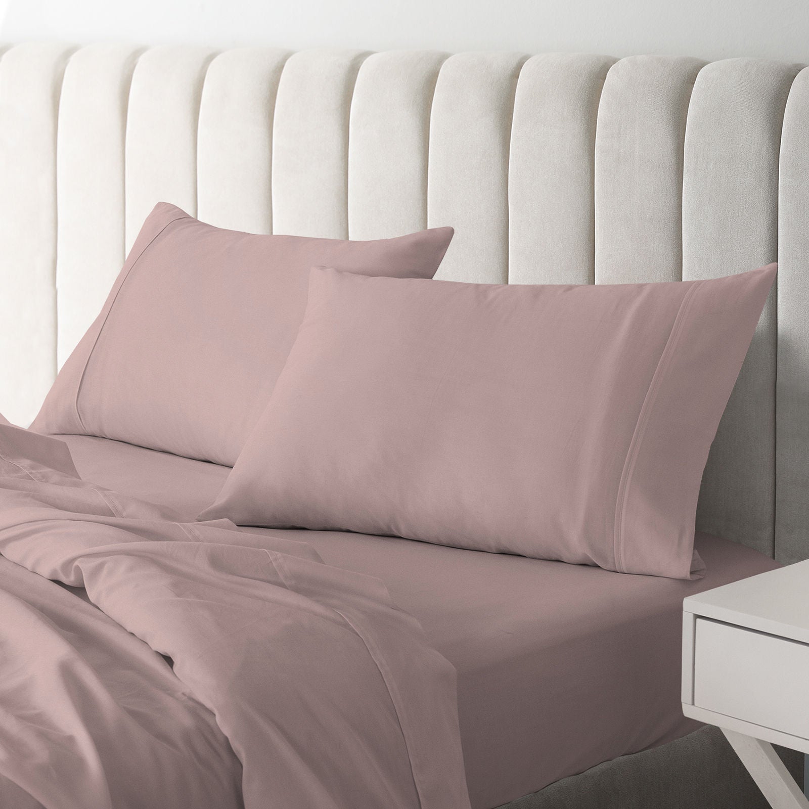 Royal Comfort 1500 Thread Count Cotton Rich Sheet Set 4 Piece Ultra Soft Bedding Queen Stone
